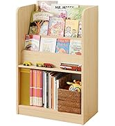 Amazon.co.jp: 絵本棚 おもちゃ絵本ラック 幅60cm 3段 子供用 可動式